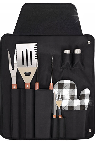 Toya Kit de grătar cu șorț și unelte, 8 piese W-99783 YATO