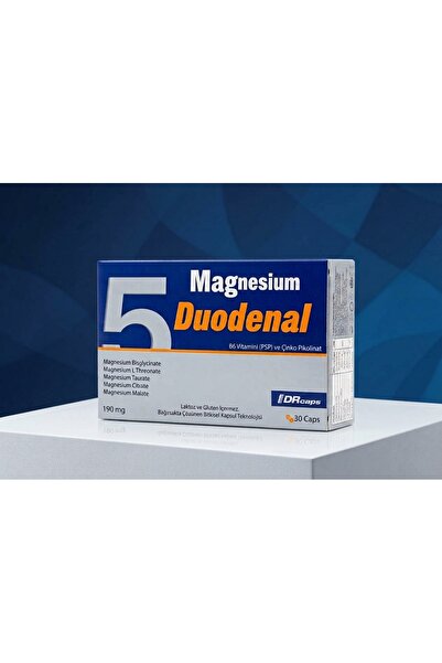 Pharma Fedas Magnesium Duodenal 5 (30 Kapsül) 190 Mg Elementel Magnezyum, B6 ...