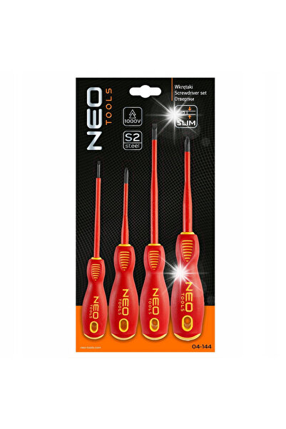 NEO Tools SET DE ȘURUBELNIȚE IZOLATE 1000V, 4 BUCĂȚI 04-144