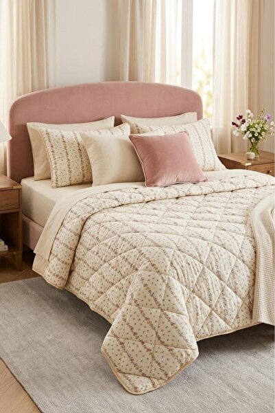 Çeyiz Diyarı Gülbeyaz 100% Cotton 4 Piece Double Sleeping Set