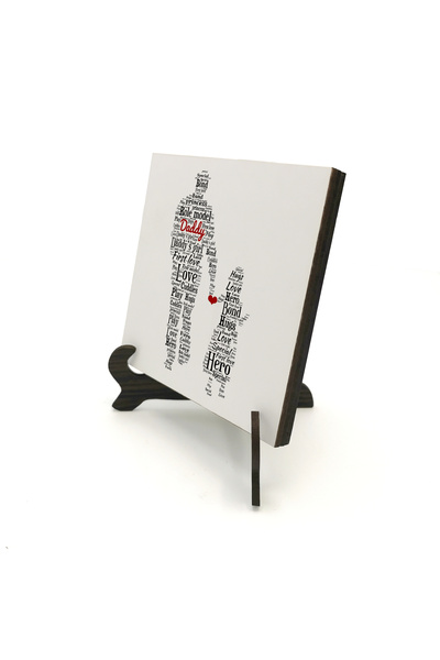 Sadrazam Dad Printed Wooden Tabletop 10X10 1G-Dadg1