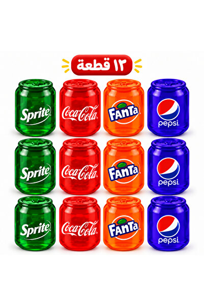 wafra store مجموعة ألعاب ضغط مطاطية لتخفيف التوتر (سكويشي) على شكل علب مشروبا...