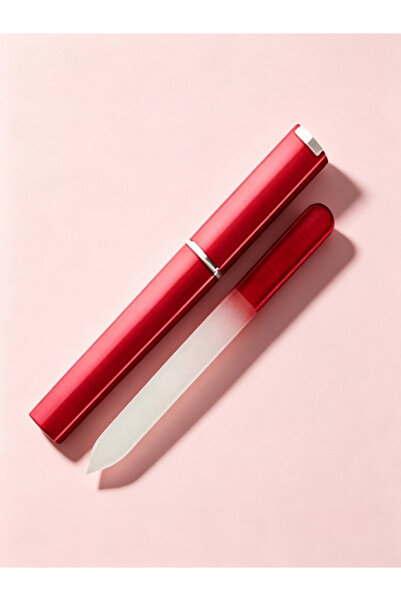 Take Two By Styli Red Crystal Glass Nail File, 5.9 Inch