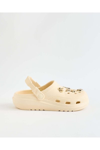 REDTAG Girls Beige Embellished Mule