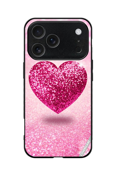 Coverscart Protective Case Cover for Apple iPhone 18 Pro Max Pink Glitter Hea...