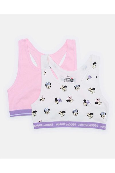 REDTAG Senior Girls Pink Minnie Non-Padded Bra Pack of 2