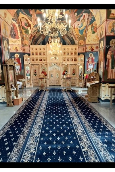 Talis Χαλί Εκκλησίας Τραβέρσα, Λωτός, Μπλε, 100x1400 εκ., Μοντέλο Εκκλησίας Δ...