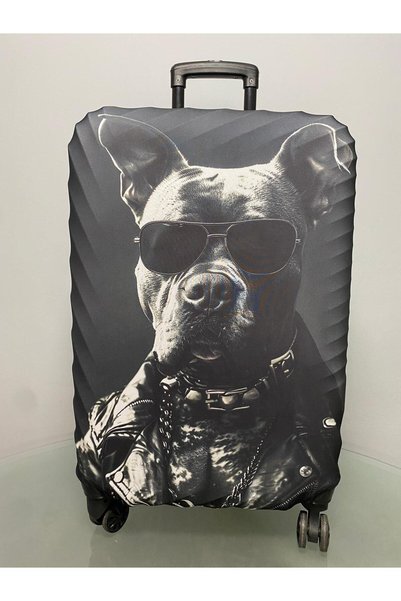 GANUE Suitcase Cover-Black Dog