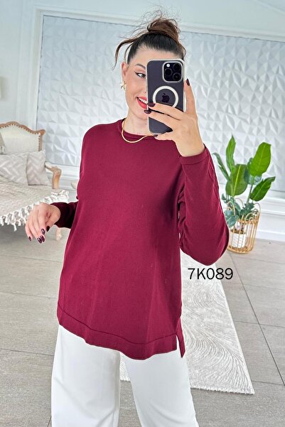 İnce Topuk Crew Neck Knitwear Blouse 7K089