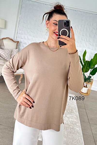 İnce Topuk Crew Neck Knitwear Blouse 7K089