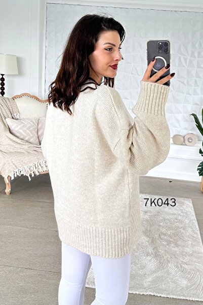İnce Topuk Crew Neck Knitwear Blouse 7K043