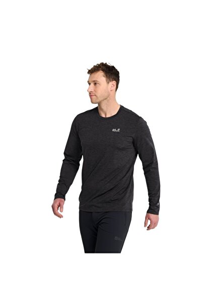 Jack Wolfskin Men's Black Trail Ls m Tshirt