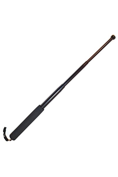 OEM Black pearl telescopic baton, 4 segments, 65 cm, foam handle, belt holster