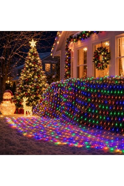 Kmt Style LED light net with multi-colored transparent wire 3m×1.5m, powered ...