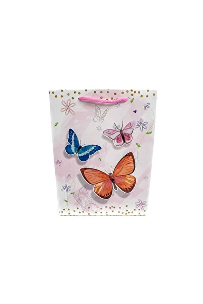 OEM Pungi Pentru Cadou Cu Fluturi Maro,Albastru,Roz 31X40X12 Cm