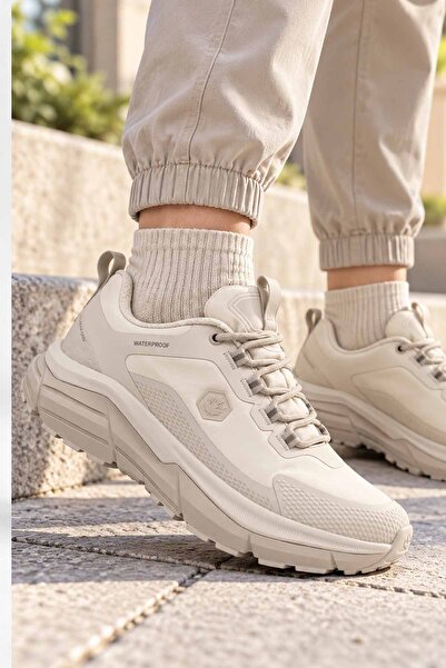 lumberjack Women's Beige Waterproof Outdoor Shoes – Thick Sole Trekking Hikin...