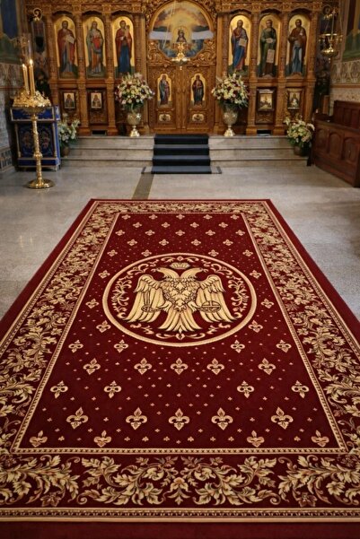 Talis Covor biserica, Lotos, Rosu, 100x200 cm, Delta 15032