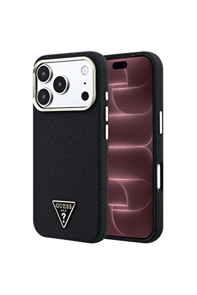 Guess Θήκη Τηλεφώνου MagSafe με Λογότυπο Τριγώνου Kevlar, για iPhone 17 Pro M...