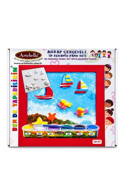 GLANCE Artebella Seramik Boyama Seti 20X20 Cm 3D-07