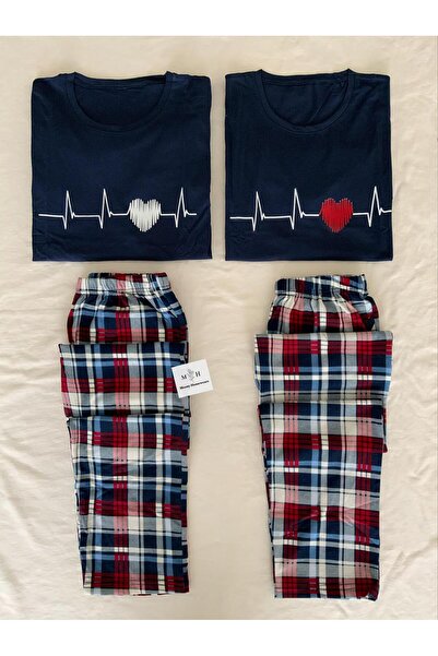 MH Moony Homewears Women's Single Heartbeat New Year's Pajamas (Women's Versi...