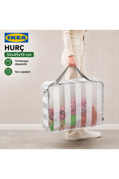 IKEA TREV Hurç 55x49x19 cm Gardırop Düzenleme Saklama Elbise Yorgan Nevresim ...