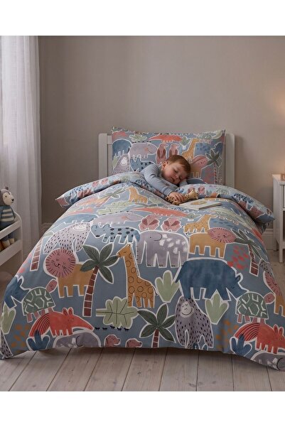 mirellestore Montessori Duvet Cover (100X200) and Elastic Sheet Set |   Dino