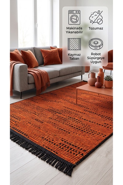 Vila Nova Home Şönil İplik Modern Makine Halısı ,Yumuşak Dokulu, Pamuk Tabanl...