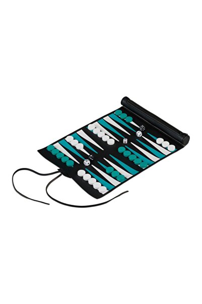Relaxdays Travel Backgammon Set Relaxdays, elegant design, 30x24.5cm, black, ...