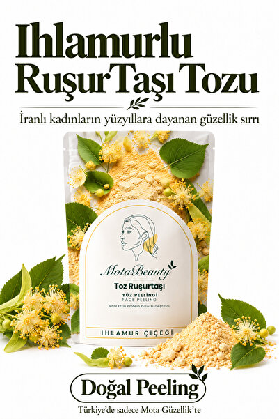 Toz Ruşur Taşı (İran Sefidab) Doğal Yüz Peelingi - Ihlamur - Cilt Tonu Eşitleme, Ölü Deri Arındırma, Siyah Nokta Karşıtı