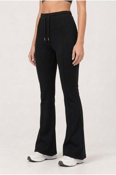 Yediler Tekstil Women's Modal Fabric Gathered Waist Spanish Flare Pants