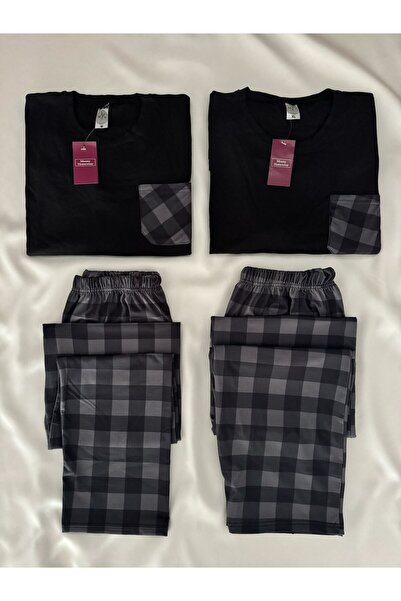 MH Moony Homewears Women's Single Black Floki Plaid Pajamas (Women's Version ...