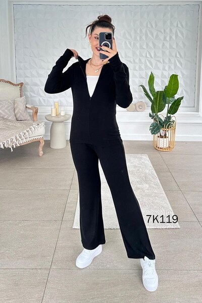 İnce Topuk Embroidery Detail Rabbit Textured Fur Jacket 7K119