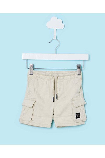REDTAG Boys Ivory Pull On Cargo Shorts