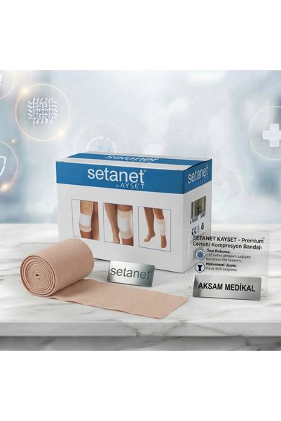 Ayset Setanet Elastik File Bandaj (25 METRE) No: 3 Kol, Dirsek, Alt bacak