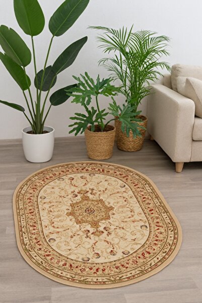 Talis Covor Oval, Lotos, Crem, 60x110 cm, Delta Lotos 523