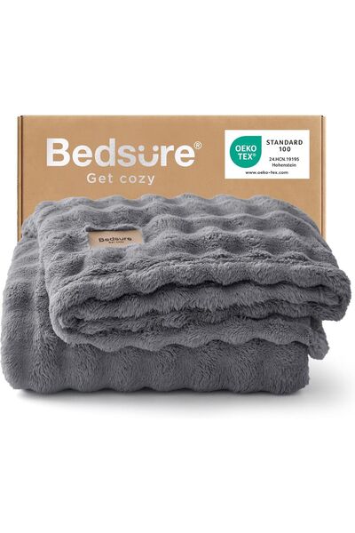BEDSURE Αφράτη Κουβέρτα, 150 x 200 εκ., Μοντέλο 3D CloudBubble, Μαλακή, Ζεστή...