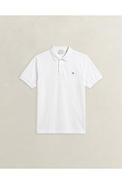 Gant Erkek Beyaz Regular Fit Polo Yaka T-Shirt