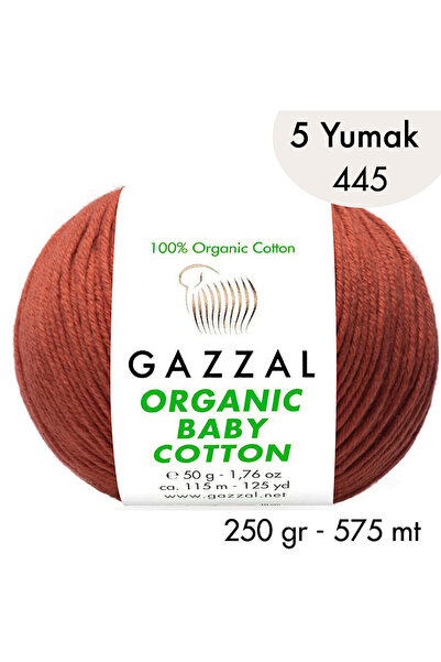 Gazzal Bumbac organic pentru bebeluși 445 – 5 ghemuri de 250 g