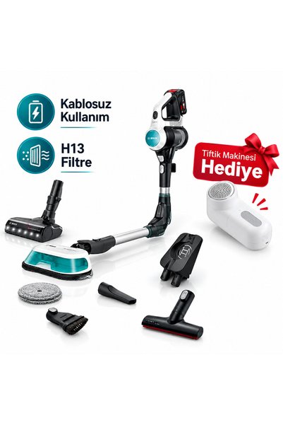 Bosch BCS71HYG1 Unlimited 7 ProHygienic Aqua White Şarjlı Tiftik Makinesi hed...