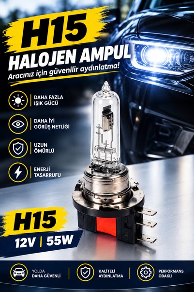 Sviesa H15 12V 55W Halojen Far Ampulü