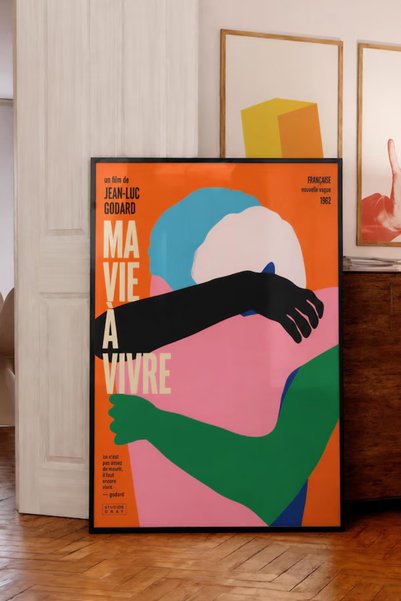 Taranist Poster - La Vie à Vivre Jean-Luc Godard Anna Karina Fransız Yeni Dal...