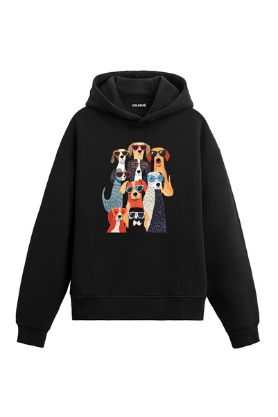 Colermi Cool Dogs Design Hooded Sweatshirt