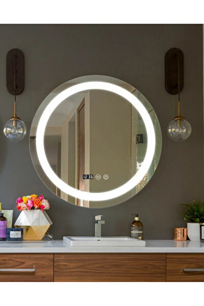 Mobatelier Oglindă baie, Multifuncțională, Iluminare LED Touch în 3 culori, S...