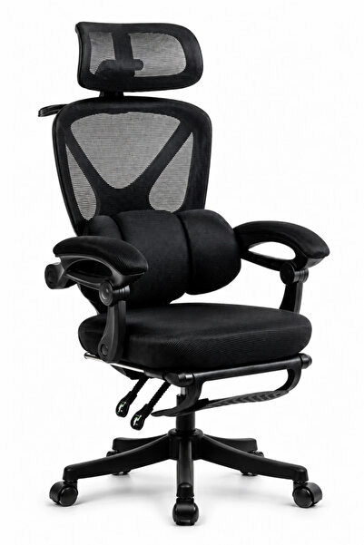 Topscaune ELITE PRO 870BK – Scaun Ergonomic Premium, Mesh Respirabil, Tetieră...