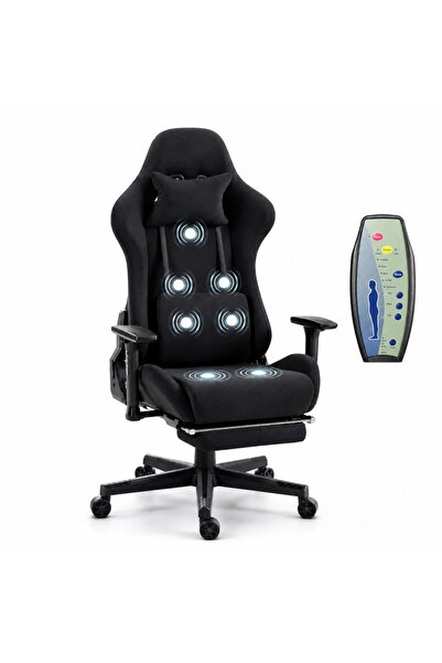 Topscaune Scaun Gaming cu Masaj 7 Puncte și Încălzire, Telecomanda, Cotiere 3...