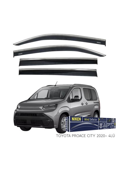 Niken Toyota Proace City Kromlu Cam Rüzgarlığı 4lü Set 2020 ve Üstü