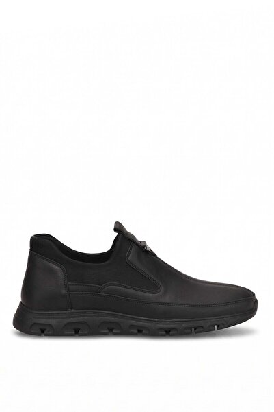 Ayakkabı Fuarı Elit Rgo1568 Men's Genuine Leather Casual Shoes Black