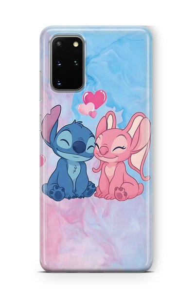 FLAMENKO Samsung Galaxy S20 Plus Compatible Stitch Angel Patterned Transparen...
