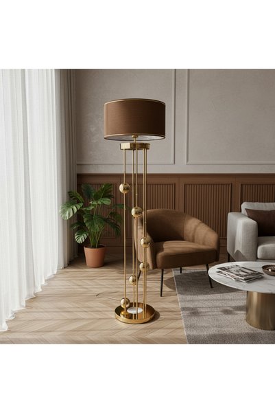 VENÜS NOVA VENÜS ARCTURUS | MODERN GOLD METAL LAMBADER | KAHVERENGİ GOLD ŞERİ...