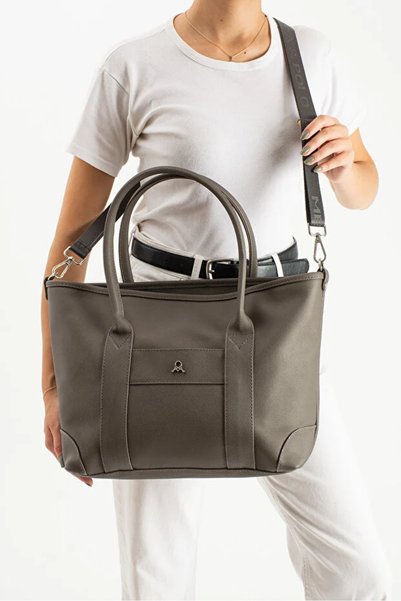 Catwins Women's Leather Large Size Daily University Hand & Shoulder Bag